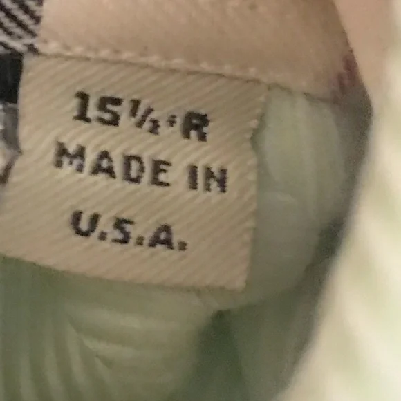 BURBERRY LONDON Mens Oxford French Cuffs Dress Shirt Nova Check Mint Green - Picture 6 of 10